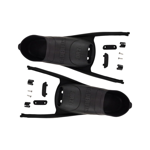 Leaderfins Forza Foot Pockets with Assembly Set - Pair 41/42 Black