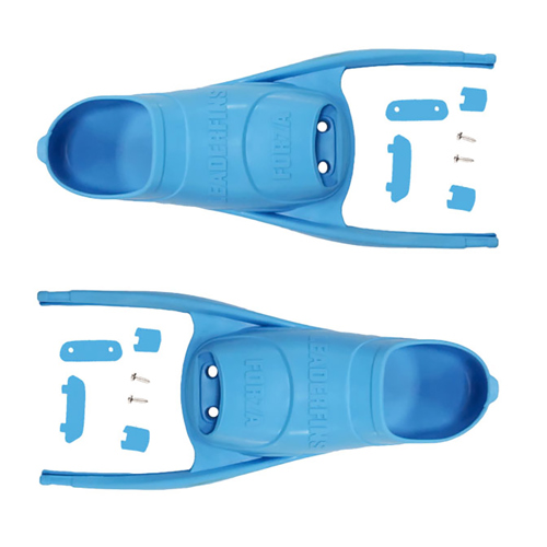 Leaderfins Forza Foot Pockets with Assembly Set 33/34 Blue