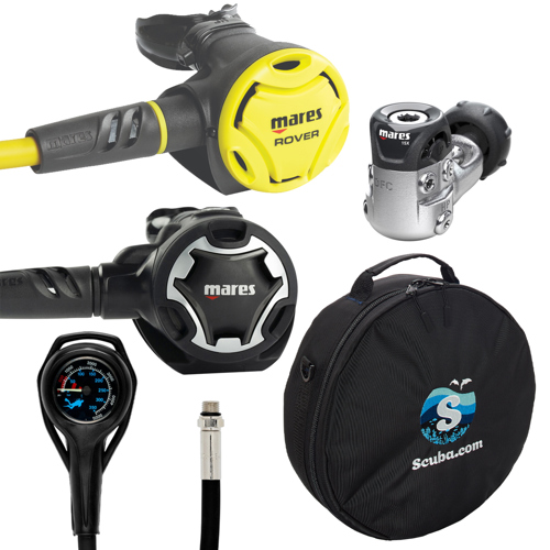 Mares Dual 15X Regulator with Rover Octopus and Nano Pressure Gauge
