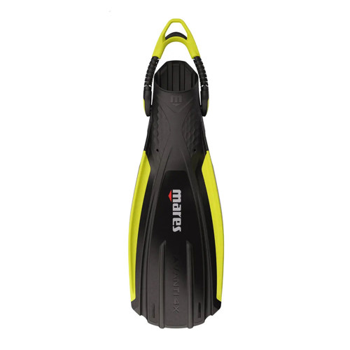 Mares Avanti Quattro 4X Open Heel Fins Black/Yellow Fluo X-Large