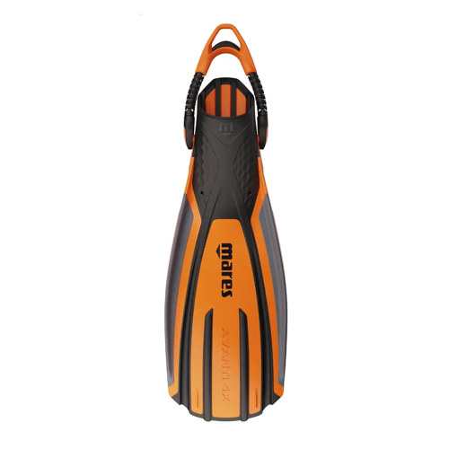 Mares Avanti Quattro 4X Open Heel Fins Orange/Black Small