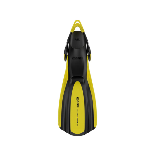 Mares Avanti Pure X Open Heel Fins w/Bungee Straps Yellow XX-Small