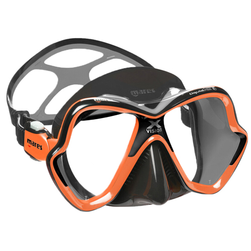 Used Mares XVision Ultra LS Two Window Mask Black/Orange 411052CLORKDGK