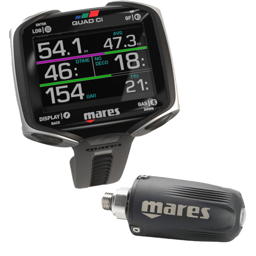 Mares Quad Ci Dive Computer with LED Tank Module 2.0 Transmitter