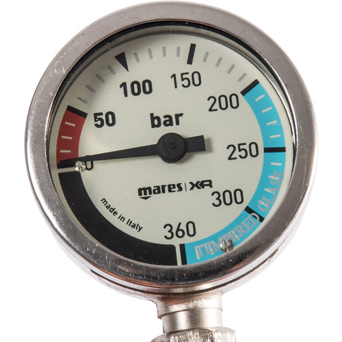 Mares XR Pressure Gauge 6" (15.25cm) Miflex Hose