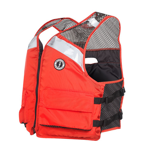 Mustang Industrial Mesh Life Jacket, Orange