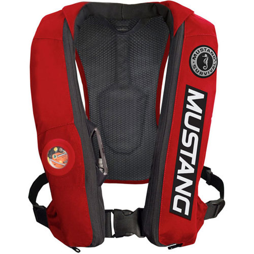 Mustang Elite Inflatable PFD Bass Competition, Red