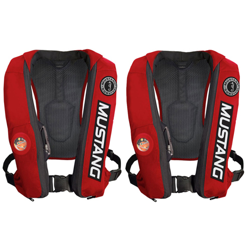 Mustang Elite Inflatable PFD Bass Competition, Red