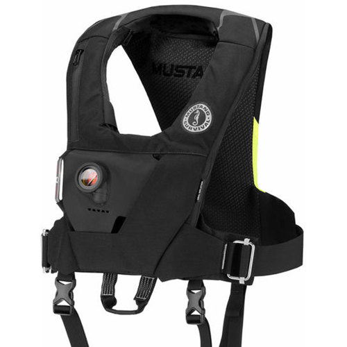 Mustang Survival EP 38 Inflatable Ocean Racing Vest, Black/Yellow