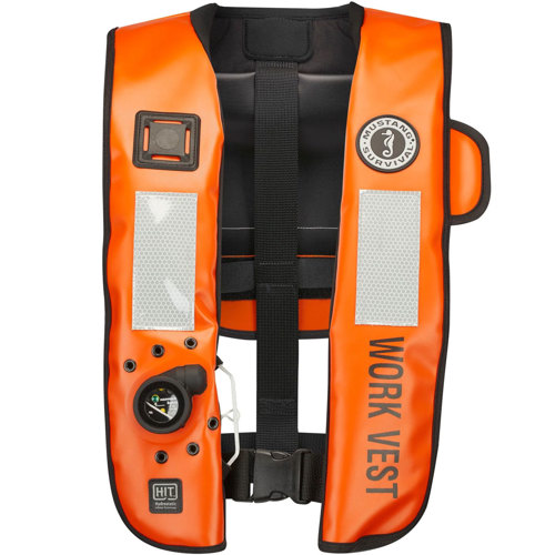 Mustang Survival HIT Inflatable Work Vest (Auto Hydrostatic), Orange