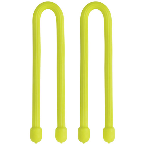 Nite Ize Gear Tie Reusable Rubber Twist Tie, 2 Pack Neon Yellow 6"