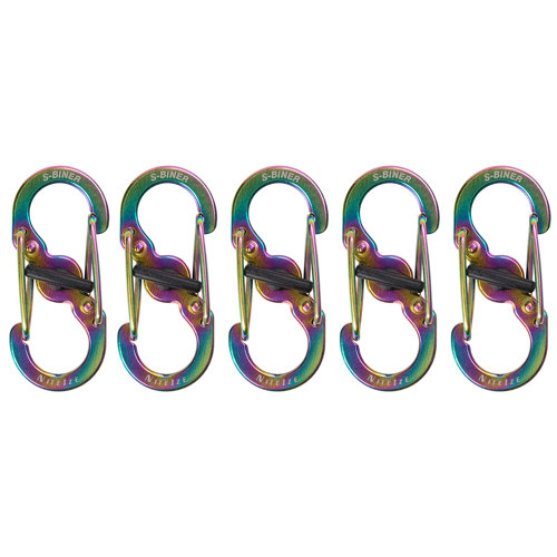 Nite Ize S-Biner MicroLock Stainless Steel, 5 Pack