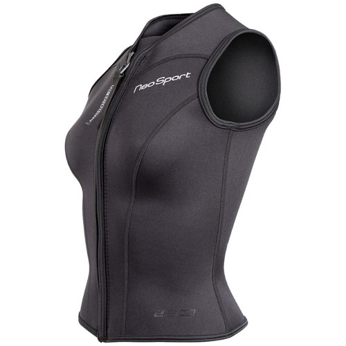 Women's Smooth Leather Vest 2MM Split Sleeveless Wetsuit Top