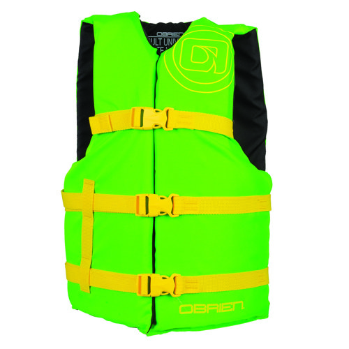 O'Brien General Purpose Life Jacket, 4-Pack Green/Yellow