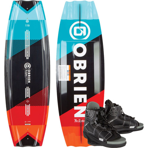 O'Brien System Wakeboard With Clutch 2-5 Bindings - 124cm Beginner Wakeboard Package