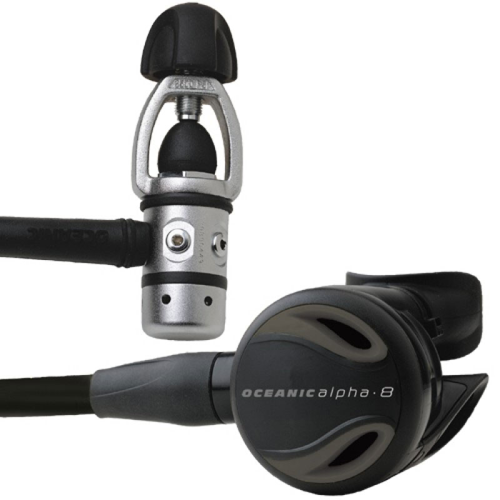 Oceanic Alpha 8 SP5 Piston Regulator, Black