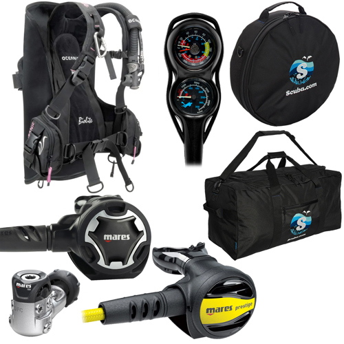 Oceanic Bio-Lite Dual Package Black/Pink X-Small