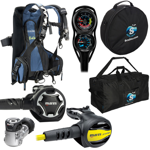 Oceanic Bio-Lite Dual Package Black/Blue Small