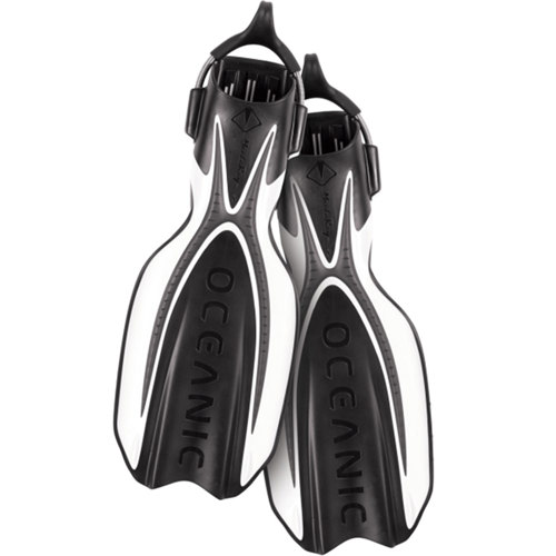 Oceanic Manta Ray Open Heel Fins with Spring Straps