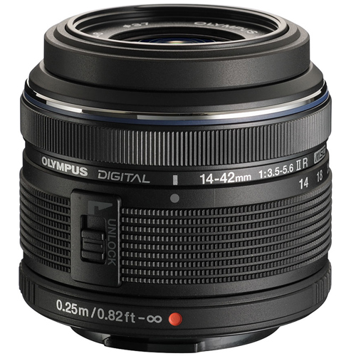Olympus M.Zuiko 14-42mm f/3.5-5.6 II R Lens, Black
