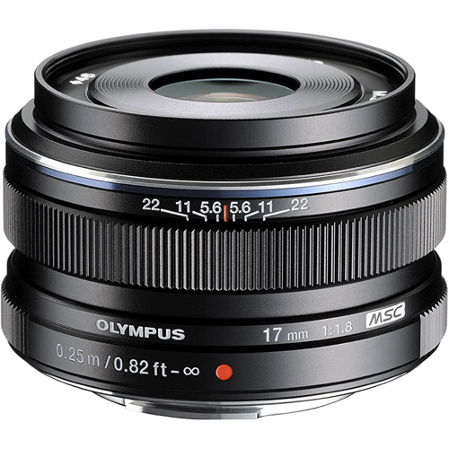 Olympus M.Zuiko 17mm f/1.8 Lens, Black