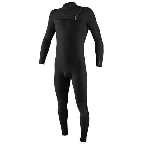 O'Neill 3/2mm+ Hyperfreak Men's Chest Zip Long Sleeve Full Wetsuit Black Medium Short