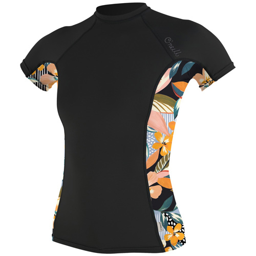 O'Neill Side Print Short Sleeve Rash Guard for Women