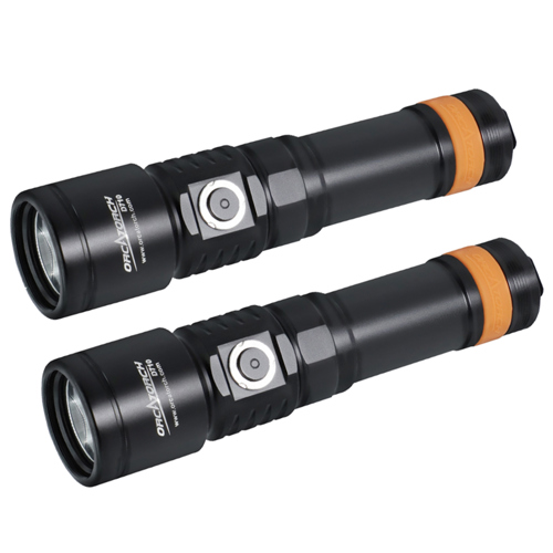 OrcaTorch D710 3000 Lumens Dive Light - 2 Pack PCKBLRD710