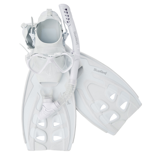 Blue Reef Sentinel Snorkeling Set Small/Medium White