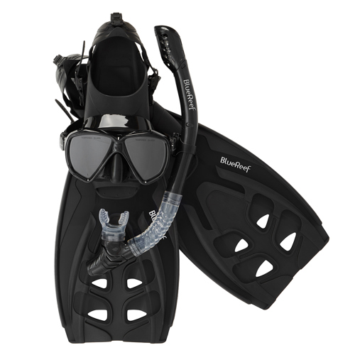Blue Reef Valiant Snorkeling Set Small/Medium Black