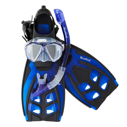 Blue Reef Valiant Snorkeling Set Large/X-Large Navy