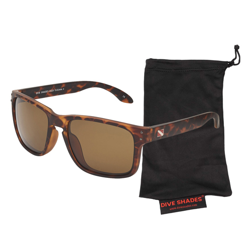 Dive Shades Palau II Polarized Sunglass with Micro-Fiber Case, Matte Demi/B15 Traditional