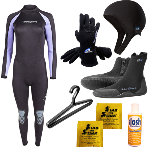 NeoSport 3mm Women's Full Wetsuit Package