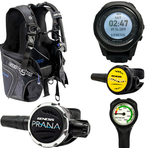 Genesis New Student Life Support Package ~ Regulator, Octo, BCD, Computer, Pressure Gauge