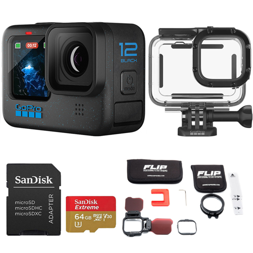 Gopro 12 Flip Bundle with 64GB Memory Card