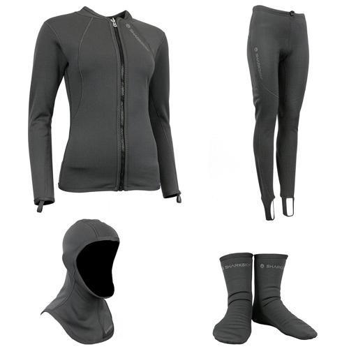 Sharkskin Titanium 2 Women's Long Sleeve Top, Pants, Hood & Socks Package