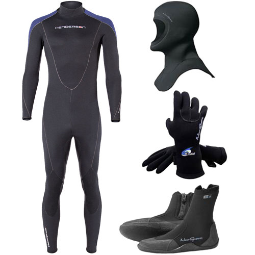 Henderson 5mm Thermoprene Men's Full Wetsuit Package - Scuba