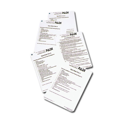 PADI Confined Water Aquatic Cue Card (Set of 6)