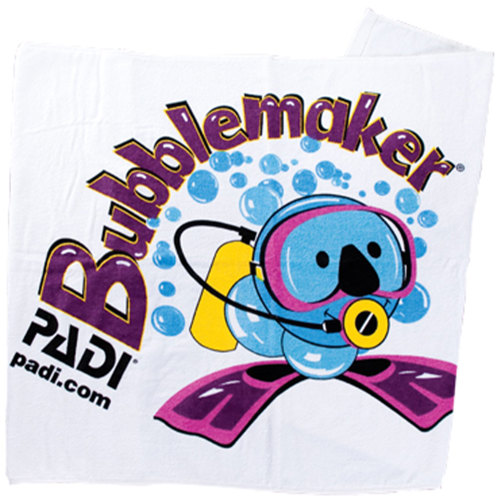 Padi Bubblemaker Beach Towel, White