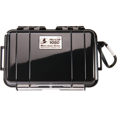 Pelican PC1050CB Watertight Micro Case, Rubber Liner Black
