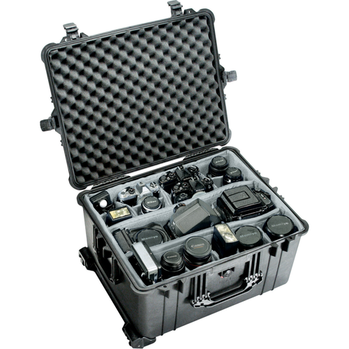 Pelican 1624 Watertight Roller Case with Padded Dividers