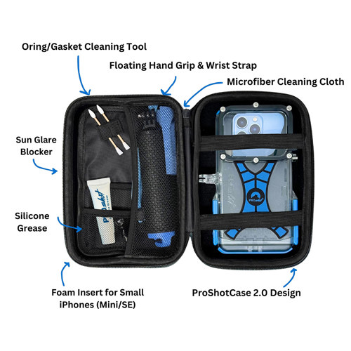 ProShot Dive Universal Waterproof iPhone Case With 3-Pack Red Filter