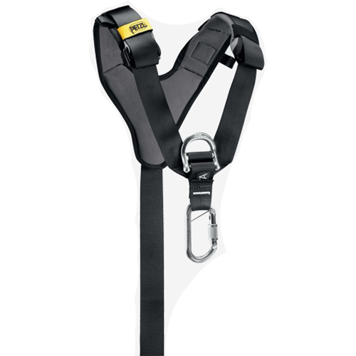 PETZL Top Chest Harness for Seat Harness, Yellow/Black