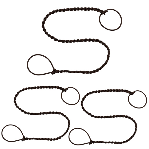 Rip Tie 3mm Tangle Free Hair Tie Black 3-Pack