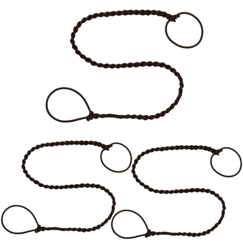 Rip Tie 3mm Tangle Free Hair Tie Brown 3-Pack