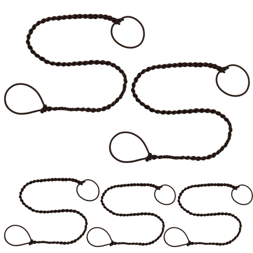 Rip Tie 3mm Tangle Free Hair Tie Brown 5-Pack