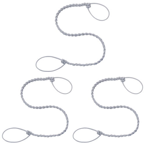 Rip Tie 3mm Tangle Free Hair Tie Gray 3-Pack