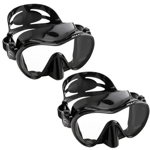 Rapido Active Frameless Single Lens Mask Black 2-Pack
