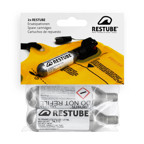 Restube 16g CO2 Replacement Cartridges, 2-Pack
