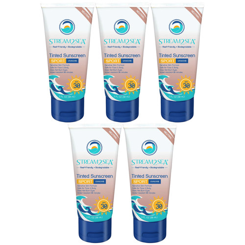 Stream2Sea Eco Tinted Sunscreen Sport SPF 30, 3 fl. oz. (90 ml)